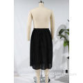 Latest Long Skirt Design Polyester A-Line Petticoat Skirt